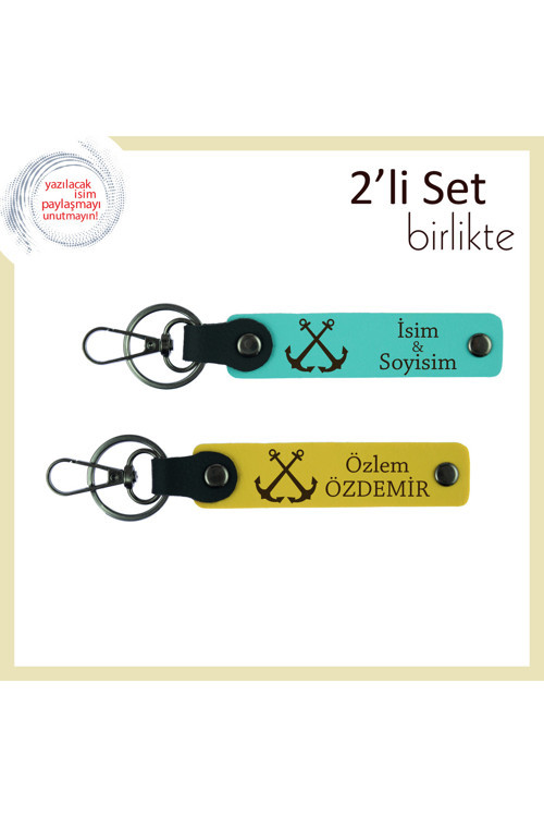 Balıkçı Ruhunu Taşıyan Sevgiliye Anlamlı Armağan, Deniz Temalı Kişisel Set, Turkuaz-Sarı