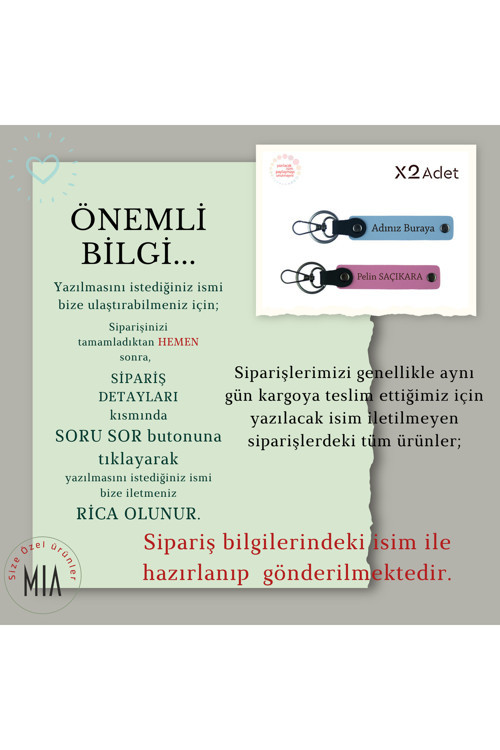 Kardeşe Bir Hatıra – Bozkurt Ve Ayyıldız, Kişiye Özel Deri Anahtarlık 2' Li Set, Nar Çiçek-Pembe