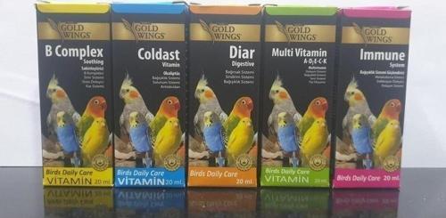 Gold Wings 5 Li Vitamin Seti Tüm Kuşlar Için