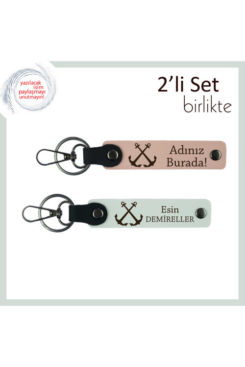 Yelkenli Kulübü Üyesi Sevgiliye Sürpriz Armağan, Gemici Temalı Deri Set, Yavru Ağzı-Beyaz