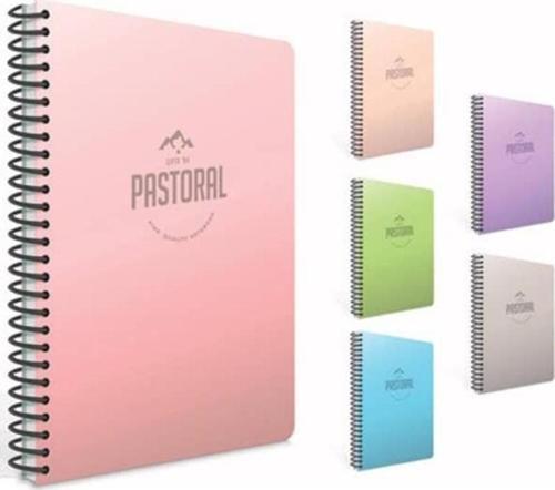 Pastoral Spiralli PP Kapak Defter 17x24 cm 96 yp Çizgisiz