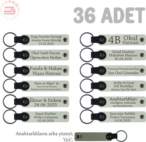 Eczanelere Özel, Müşterilerinize Sunabileceğiniz 36' Lı Anahtarlık, Değerli Hediye , Beyaz & Gri