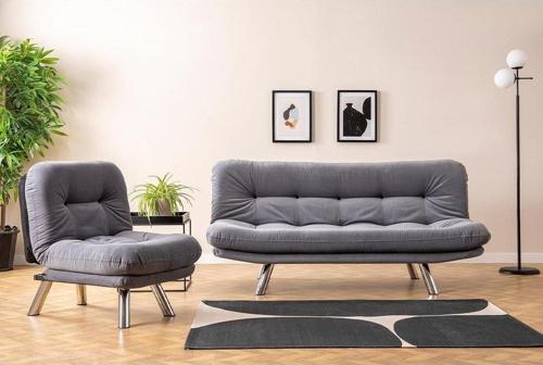 Hippo Yataklı Koltuk Takımı - Gri