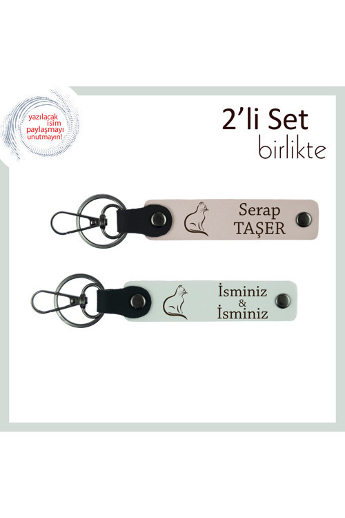 Minnoş Ruhlara Anlamlı Hediye, Pati Temalı, İsme Özel Kişiselleştirilebilir Anahtarlık, Pudra-Beyaz