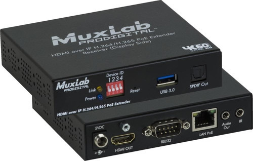 HDMI over IP H.264/H.265 PoE Receiver, 4K60