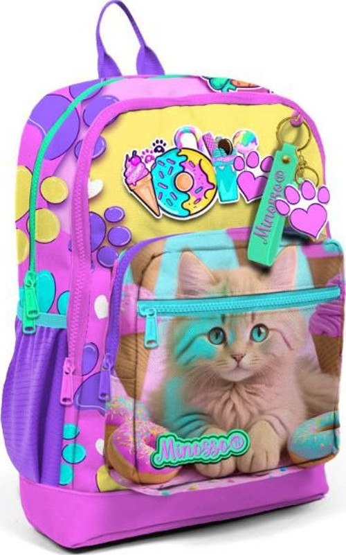 Minosso Kedi Desenli Okul Çantası 1001