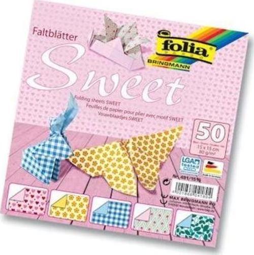 Origami Kağıdı 20x20 cm. 5 Desen 50 Yaprak Sweet