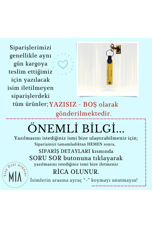 Özel Hediye Vermek İsteyenler İçin İsim Yazılabilen 56' Lı Anahtarlık Seti, Turkuaz & Siyah