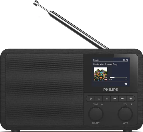 TAPR802/12 DAB+FM Saatli Radyo, Bluetooth, Kapanma Zamanlayıcısı, Çift Alarm, Siyah