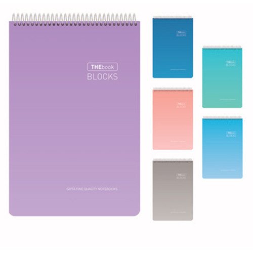 Bloknot Thebook Blocks Spiralli Sert Kapak A4 100 YP Çizgisiz