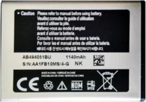 Samsung İ450-İ458 Pil Batarya Orjinal AB494051BU NK