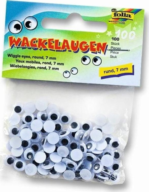 Yuvarlak Oynar Göz 7 mm 100'lü Paket