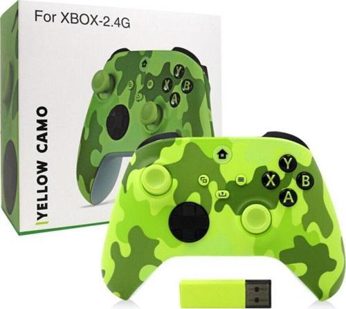 XBOX 9. Nesil Kablosuz Gamepad YEŞİL KAMUFLAJ  2.4G PC/ANDROİD/IOS