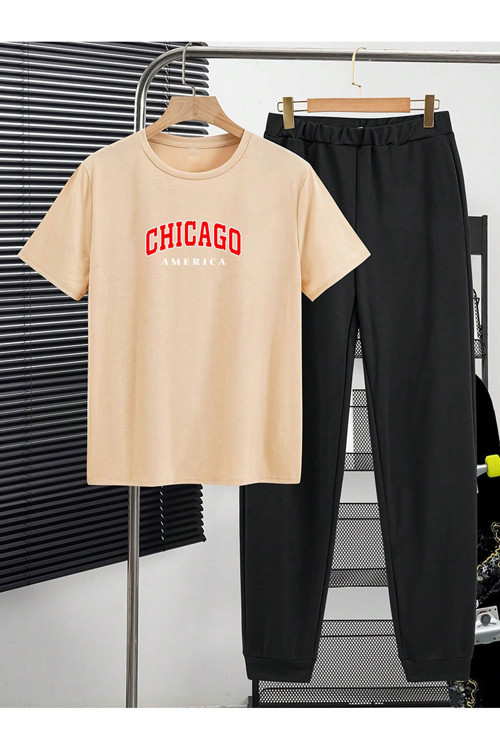Unisex Chicago Baskılı Tasarım Tshirt