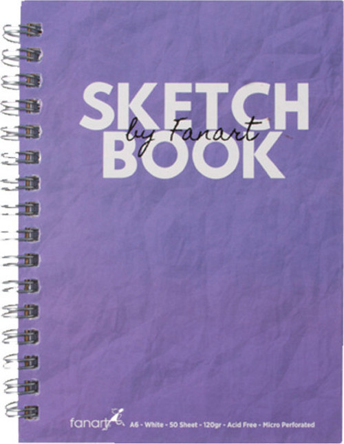 Academy Sketch Book 120 GR Spiralli 50 YP A6 Mor 8672