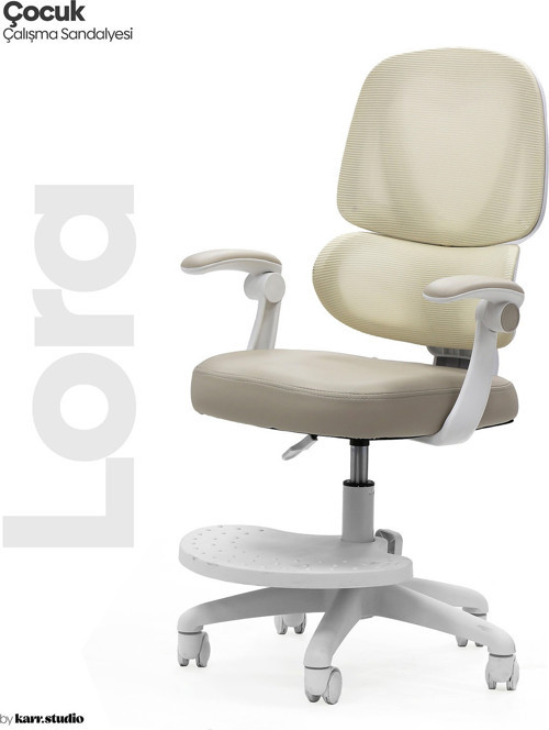 Lora Ergonomik Çocuk Çalışma Sandalyesi - Krem