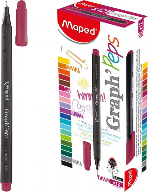 Fineliner Graph 0.4 MM Koyu Pembe 12 Lİ 749126