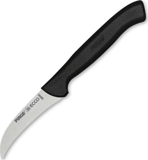 38044 Ecco Kıvrık Eğri Sebze Dekor Bıçağı 7,5 cm - Siyah