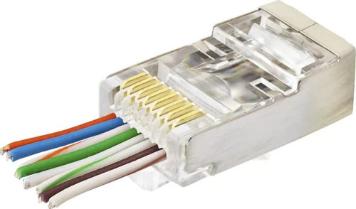 Cat6E Ez Rj45 Metal Konnektör 100 Adet Plastik Kutu - Şeffaf ND2423