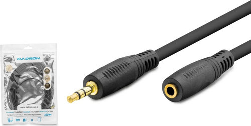3.5 Mm Aux Uzatma Kablosu 5 M - Siyah HDX1020