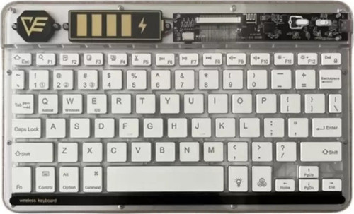 ZR612 Rgb Şeffaf Beyaz Bluethooth Klavye