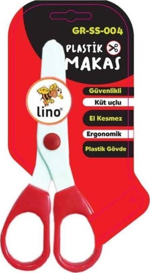 Plastik Çocuk Makası Kırmızı-Beyaz