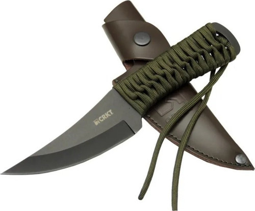 Scrub Fixed 2712 Bk Siyah Kamp / Outdoor Bıçak 22,5cm - İpli Sap, Deri Kılıflı
