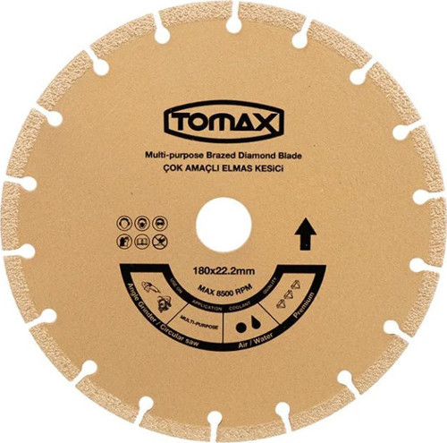 Tomax Çok Amaçlı Elmas Kesici Disk - 180x22