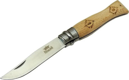 T0221 Bahçe Çakı 16 cm - Ahşap Sap, Bilezikli, Kılıflı