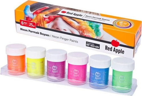 Neon Parmak Boyası 6 Renk x 25 ml