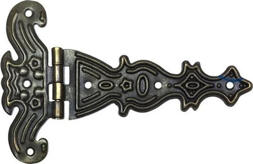 Dekoratif, Sac Tek Kuyruklu Menteşe - 69x102 mm, Büyük, Antik, 1 Adet