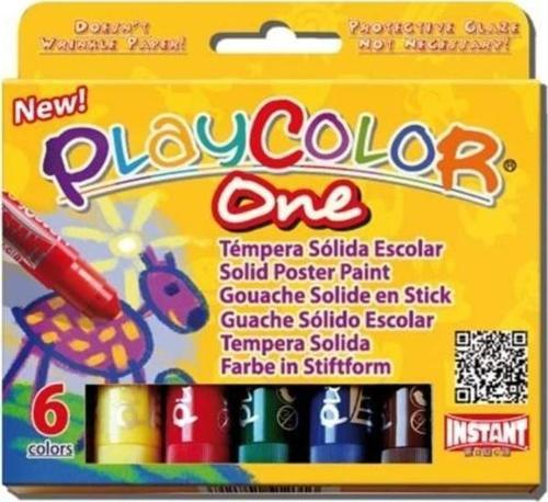 Playcolor One Basic Solid Poster Paint (Jel Guaj Boya) 6 Renk