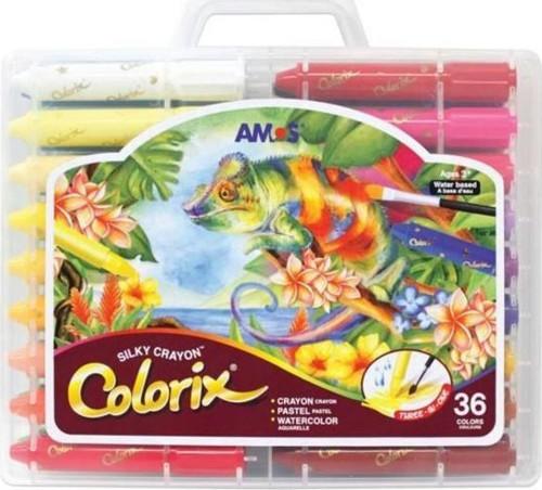 Colorix Silky Crayon Üçü Bir Arada Boya 36 Renk
