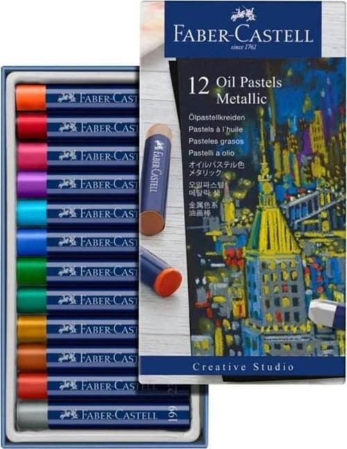 Faber-Castell Creative Studio Metalik Yağlı Pastel Boya 12 Renk