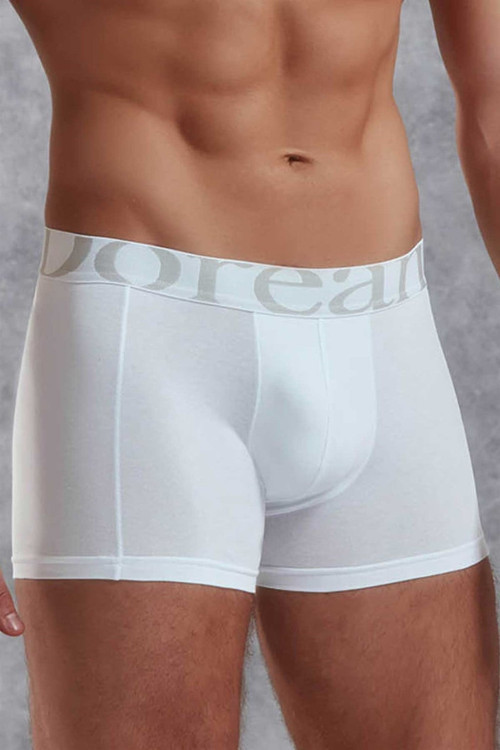 Erkek Büyük Beden Modal Torbalı Rahat Paçalı Boxer 1777P - Beyaz