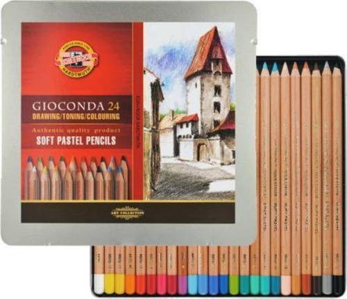 Koh-i Noor Gioconda Soft Pastel Kalem 24 Renk Metal Kutu