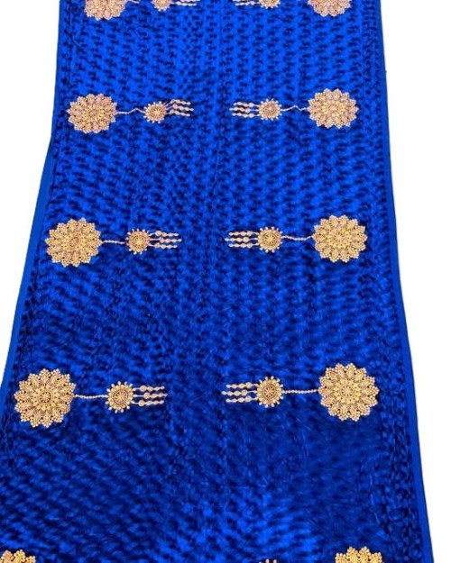 Nakış İşlemeli Kadife Elbiselik Kumaş 500x150cm 005