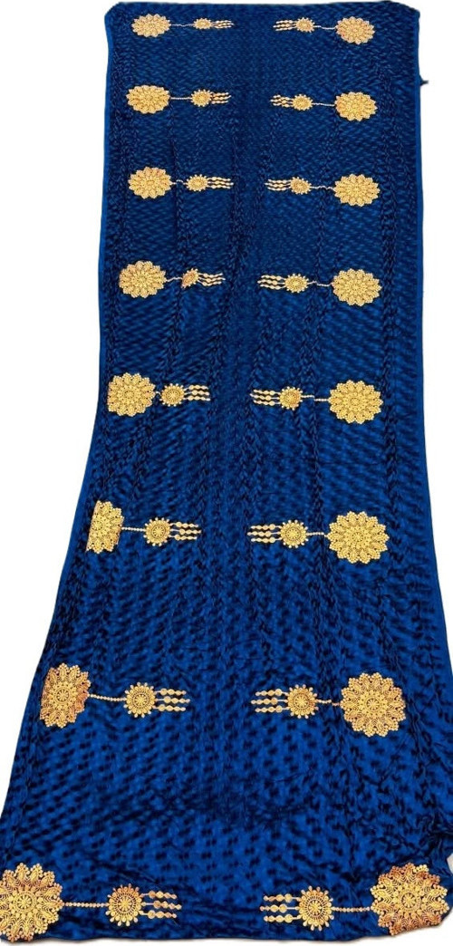 Nakış İşlemeli Kadife Elbiselik Kumaş 500x150cm 006