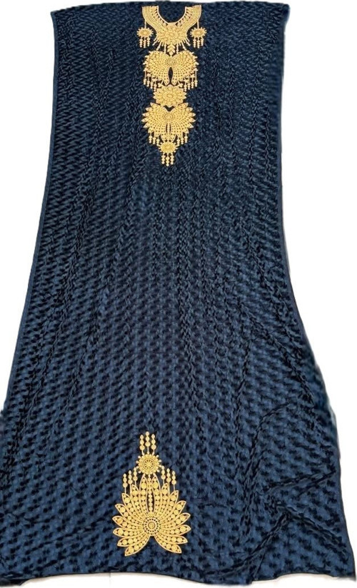 Nakış İşlemeli Kadife Elbiselik Kumaş 300X150cm 0011