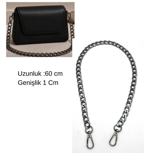 60 Cm Füme Renk Çanta Zinciri Kancalı