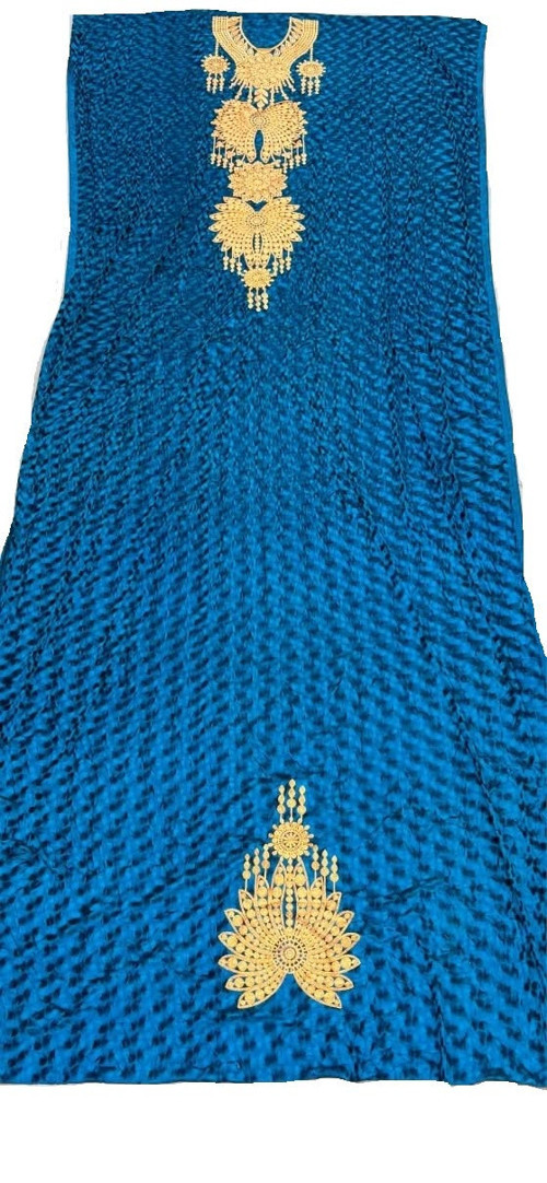 Nakış İşlemeli Kadife Elbiselik Kumaş 200x150cm 0010