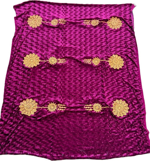 Nakış İşlemeli Kadife Elbiselik Kumaş 150X150cm 0012