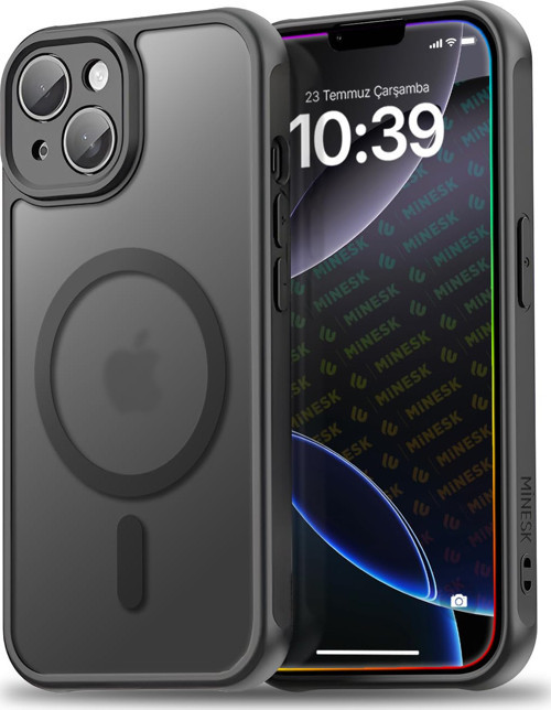 sk iPhone 13 için MattCover Serisi Arkası Mat Polikarbonat Kenarları Silikon ve Köşeleri Güçlend