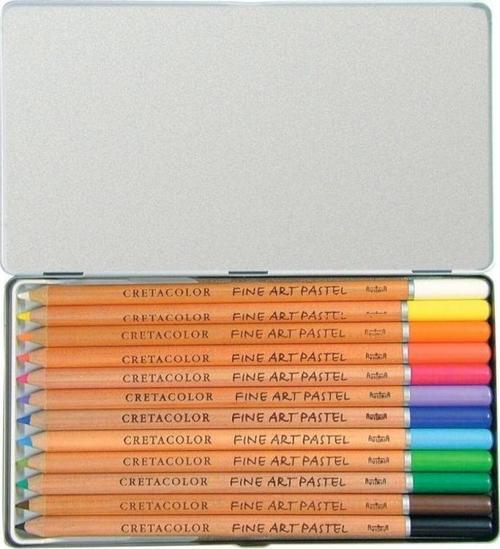 Fine Art Pastel Boya Kalemi 12 Renk Metal Kutu (470 12)