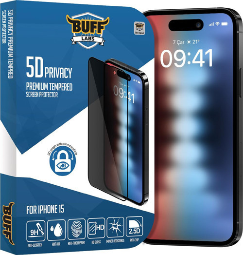 iPhone 15 ile Uyumlu 5D Hayalet Ekran Koruyucu