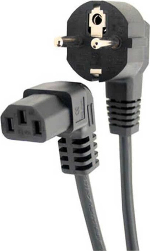 C13 Power Kablo - 90 Derece L Uç - Dik Açılı - Standart Power Kablosu - 1.8 mt