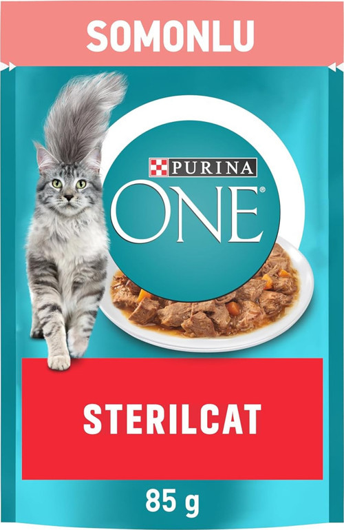 PURINA ONE Somonlu Kısırlaştırılmış Kediler İçin Yaş Kedi Maması 85 Gram, 26 Adet