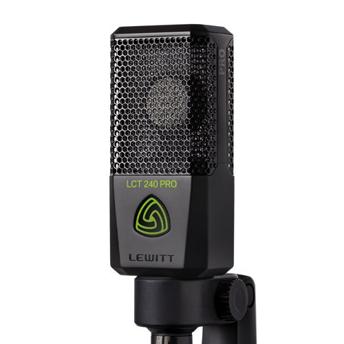 XLR kondansatörlü mikrofon, vokal enstrüman kayıtları ve akış için - LCT 240 PRO profesyonel kondansatör kapsülü mikrofon tutucu ve rüzgar koruması - ev kaydı için mükemmel (siyah)
