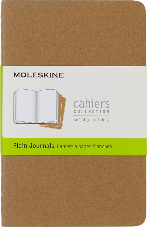 Cahier 3Lü Cep Boy Karton Kapak Düz Defter Bej /