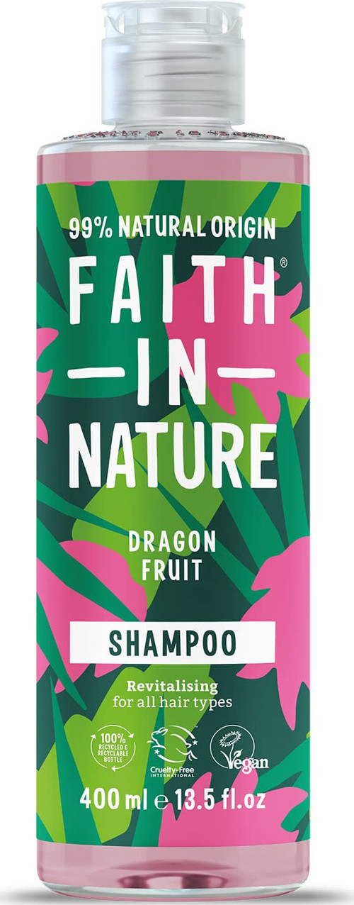 FAITH IN NATURE %99 Doğal Besleyici Şampuan Tüm Saç Tipleri İçin (Ejder Meyvesi, 400 ml)